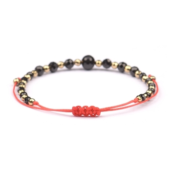 Bransoletka celebrytka TURMALIN + hematyt miłość i odwaga